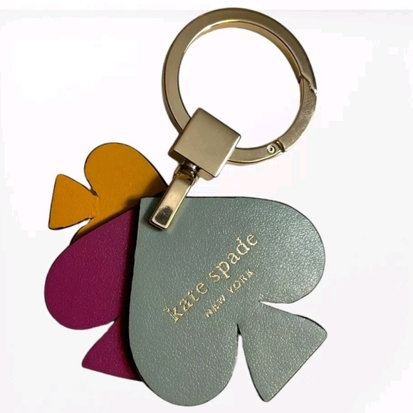 Kate Spade N.Y. Seaside Stacked Spade Gold & Multi Color Keyfob! NWOT! - Picture 2 of 7